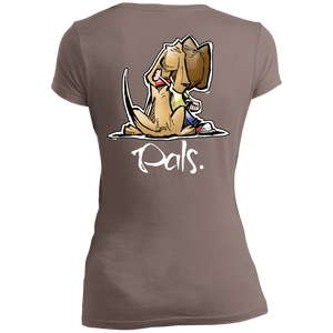 Pals (Back Print) District Junior's Vintage Wash V-Neck T-Shirt - The Bloodhound Shop