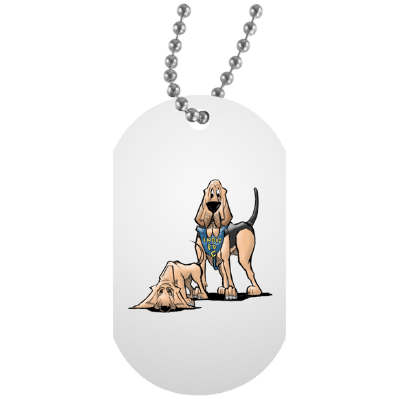 Robyn Indio PD Custom White Dog Tag - The Bloodhound Shop