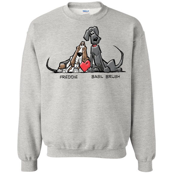 Tim's Freddie/Basil Love Gildan Crewneck Pullover Sweatshirt  8 oz. - The Bloodhound Shop