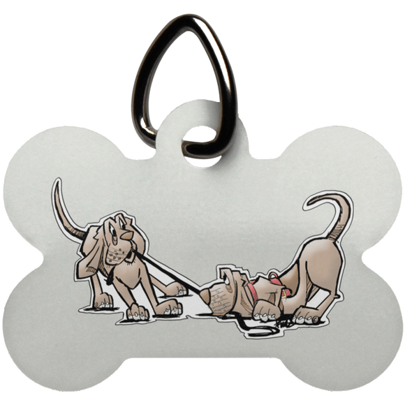 Tim's TugOWar Hounds Dog Bone Pet Tag - The Bloodhound Shop