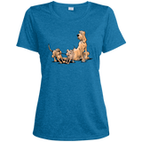 Palmers Playful Pups Sport-Tek Ladies' Heather Dri-Fit Moisture-Wicking T-Shirt - The Bloodhound Shop