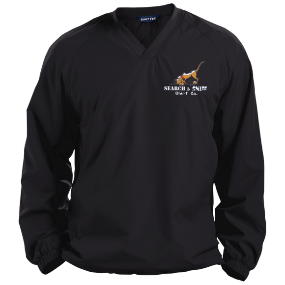 Search and Sniff Specialty Sport-Tek Pullover V-Neck Windshirt - The Bloodhound Shop