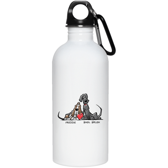 Tim's Freddie/Basil Love 20 oz. Stainless Steel Water Bottle - The Bloodhound Shop