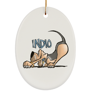 Robyn Indio Custom Ceramic Oval Ornament - The Bloodhound Shop