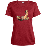 Palmers Playful Pups Sport-Tek Ladies' Heather Dri-Fit Moisture-Wicking T-Shirt - The Bloodhound Shop
