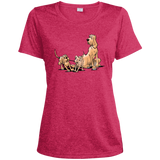 Palmers Playful Pups Sport-Tek Ladies' Heather Dri-Fit Moisture-Wicking T-Shirt - The Bloodhound Shop