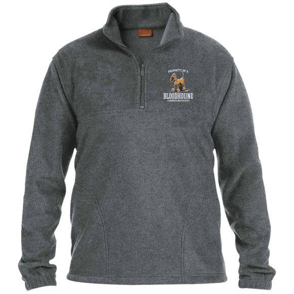 Property of a Bloodhound Specialty Harriton 1/4 Zip Fleece Pullover - The Bloodhound Shop