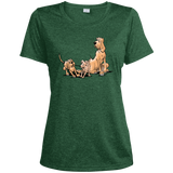 Palmers Playful Pups Sport-Tek Ladies' Heather Dri-Fit Moisture-Wicking T-Shirt - The Bloodhound Shop