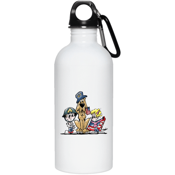 Veterans Day Hound 20 oz. Stainless Steel Water Bottle - The Bloodhound Shop