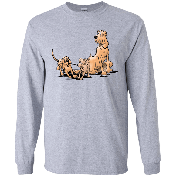 Palmers Playful Pups Gildan LS Ultra Cotton T-Shirt - The Bloodhound Shop