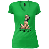 Whiskey Collection District Junior's Vintage Wash V-Neck T-Shirt - The Bloodhound Shop