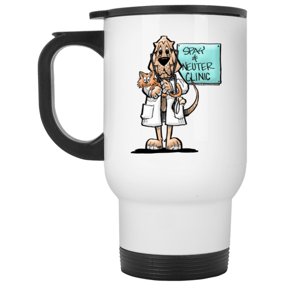 Veterinarian Hound White Travel Mug - The Bloodhound Shop
