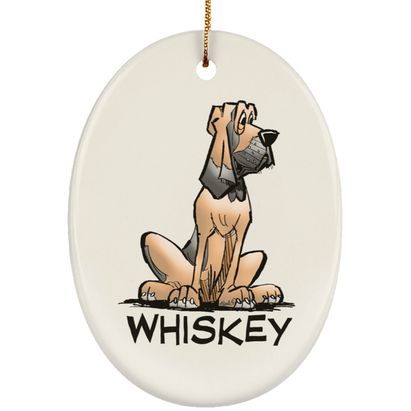 Whiskey Collection Ceramic Oval Ornament - The Bloodhound Shop