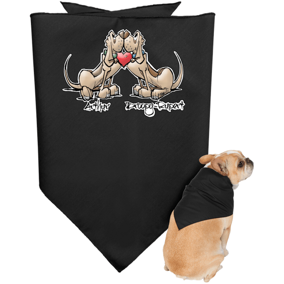 Tim's Droopy Rupert & Authur Doggie Bandana - The Bloodhound Shop