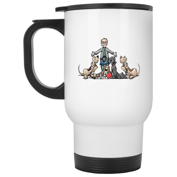 Tim's Hound Love White Travel Mug - The Bloodhound Shop