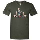 Tim's Hound Love Anvil Men's Printed V-Neck T-Shirt - The Bloodhound Shop