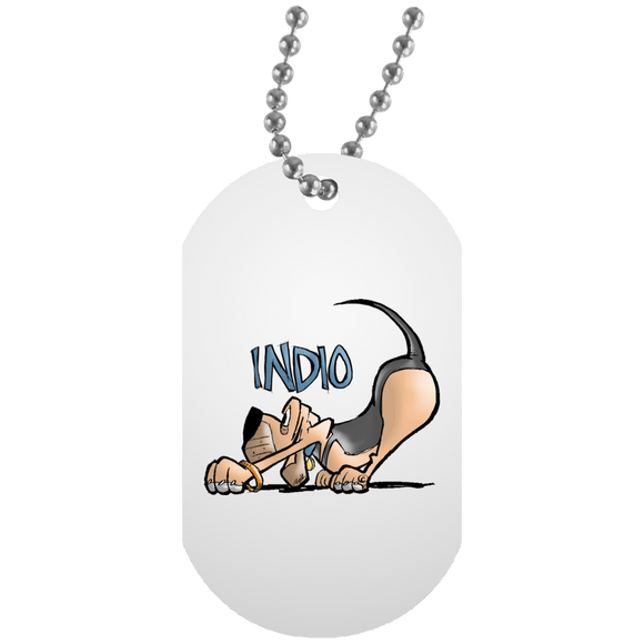Robyn Indio Custom White Dog Tag - The Bloodhound Shop