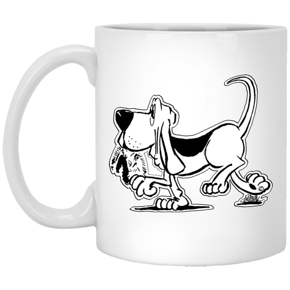 Retro Hound 11 oz. White Mug - The Bloodhound Shop