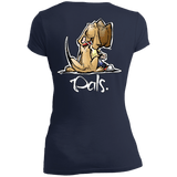 Pals (Back Print) District Junior's Vintage Wash V-Neck T-Shirt - The Bloodhound Shop