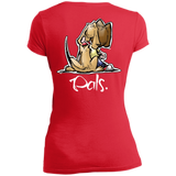 Pals (Back Print) District Junior's Vintage Wash V-Neck T-Shirt - The Bloodhound Shop
