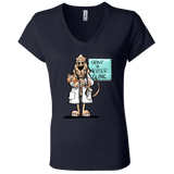 Veterinarian Hound Bella + Canvas Ladies' Jersey V-Neck T-Shirt - The Bloodhound Shop