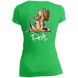 Pals (Back Print) District Junior's Vintage Wash V-Neck T-Shirt - The Bloodhound Shop