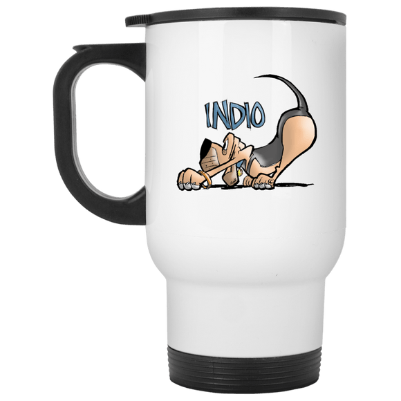 Robyn Indio Custom White Travel Mug - The Bloodhound Shop