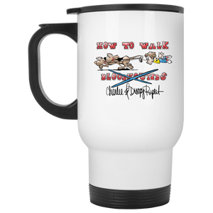 Tim's Walk Bloodhounds White Travel Mug - The Bloodhound Shop