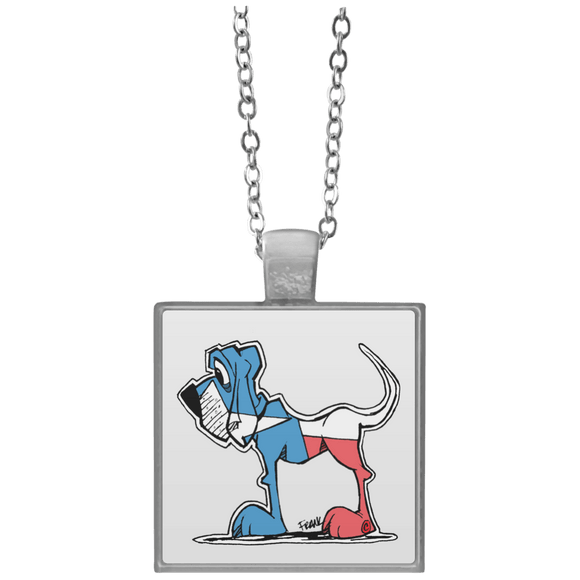 Texas Hound Square Necklace - The Bloodhound Shop