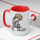 Beagle Dog Mom Two-Tone Coffee Mugs, 15oz | The Bloodhound Shop