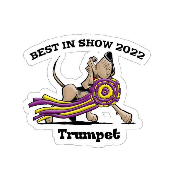 Trumpet Best In Show Kiss-Cut Stickers | The Bloodhound Shop