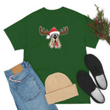 Christmas Moose Hound Unisex Heavy Cotton Tee