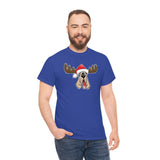 Christmas Moose Hound Unisex Heavy Cotton Tee | The Bloodhound Shop