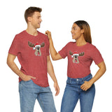 Christmas Moose Hound Bella Canvas Unisex Jersey Short Sleeve Tee