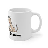 Three Red Hounds White Ceramic Mug | The Bloodhound Shop