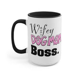 Wifey Dog Mom Boss FBC Accent Mug