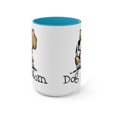 Beagle Dog Mom Two-Tone Coffee Mugs, 15oz | The Bloodhound Shop