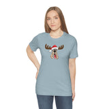 Christmas Moose Hound Bella Canvas Unisex Jersey Short Sleeve Tee