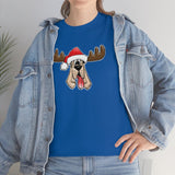 Christmas Moose Hound Unisex Heavy Cotton Tee | The Bloodhound Shop