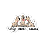 Three Red Hounds Die-Cut Stickers | The Bloodhound Shop