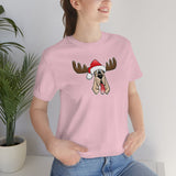 Christmas Moose Hound Bella Canvas Unisex Jersey Short Sleeve Tee | The Bloodhound Shop