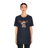 Christmas Moose Hound Bella Canvas Unisex Jersey Short Sleeve Tee | The Bloodhound Shop
