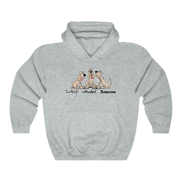 Three Red Hounds Unisex Heavy Blend™ Hooded Sweatshirt | The Bloodhound Shop