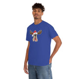 Christmas Moose Hound Unisex Heavy Cotton Tee | The Bloodhound Shop