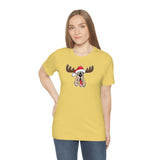 Christmas Moose Hound Bella Canvas Unisex Jersey Short Sleeve Tee