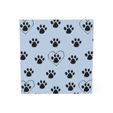 Heart Paw Print FBC Note Cube Blue
