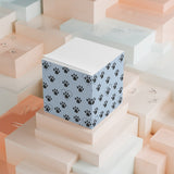 Heart Paw Print FBC Note Cube Blue