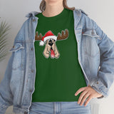 Christmas Moose Hound Unisex Heavy Cotton Tee