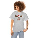 Christmas Moose Hound Unisex Heavy Cotton Tee