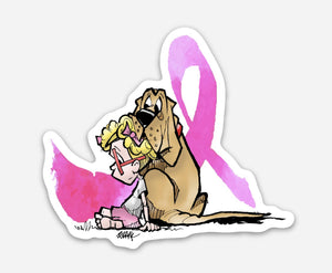 Breast Cancer Aware 3x3 Magnet - The Bloodhound Shop